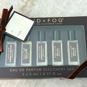 SAND + FOG Perfume Oil Set Vanilla Jasmine Pomegranate Lilac Wine Cherry Silk